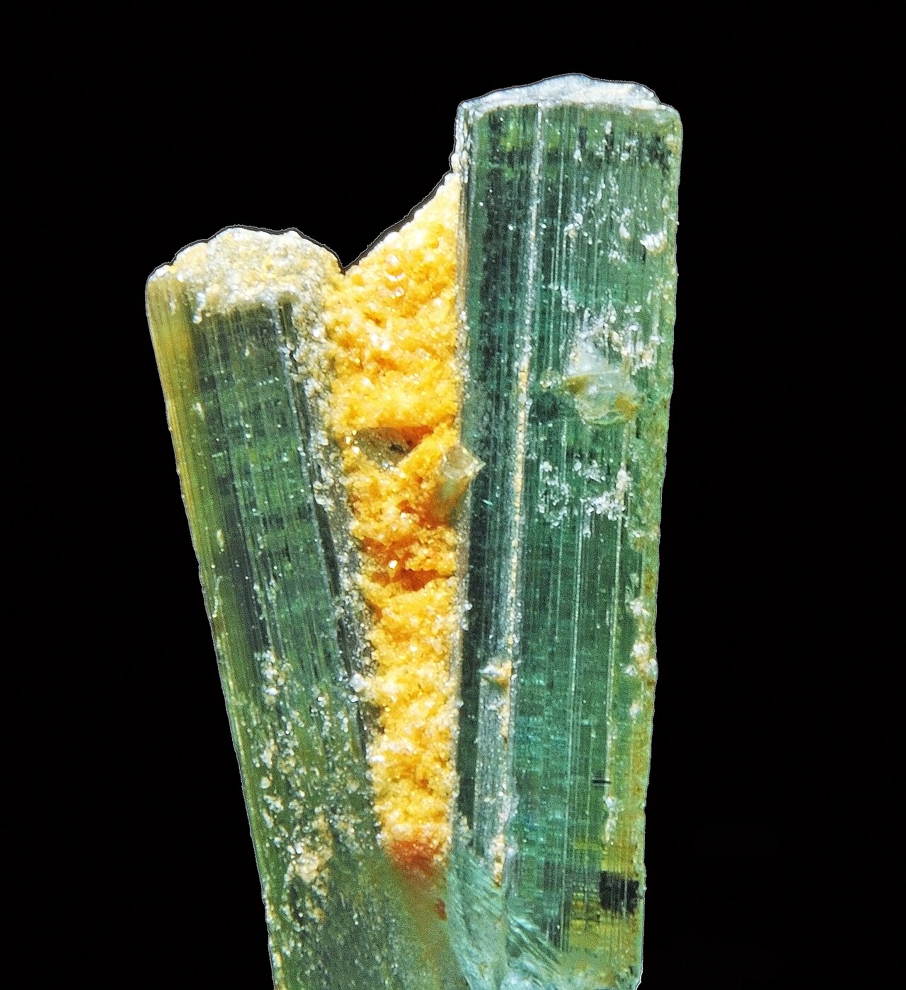 Tormalina Paraíba — cristalli multipli, Brasile